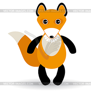 Cute cartoon fox - vector image