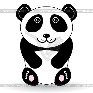 Funny panda - vector image