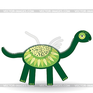 Funny dinosaur - vector clipart