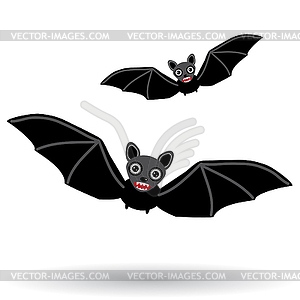 Funny vampire bat - vector image