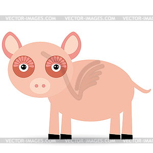 Cartoon pig - vector clipart / vector image