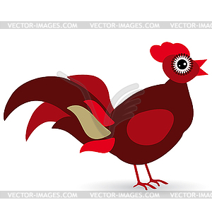 Cartoon rooster - vector image