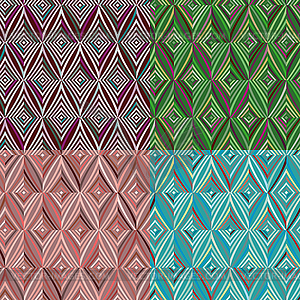 Set of 4 seamless pattern. Modern stylish texture. - vector clipart