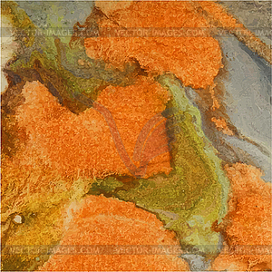 Abstract watercolor background. Orange, green, - vector clip art