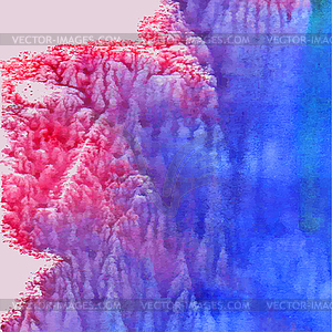 Abstract watercolor background. Pink and blue - vector image