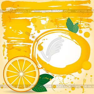 Juice fruit drops liquid orange element design. - royalty-free vector clipart