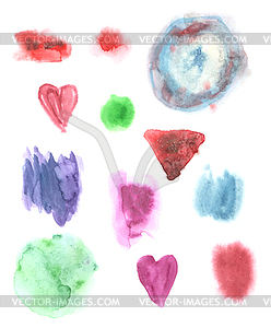 Abstract watercolor art hand paint Watercolor stains - vector clipart