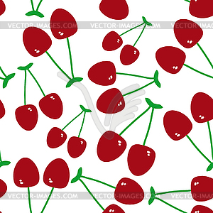 Seamless pattern with cherry - vector clip art