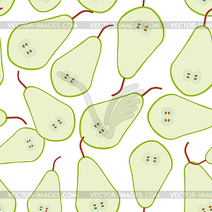 Seamless pattern with pear - vector clip art