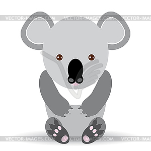 Cute cartoon koala - vector clipart