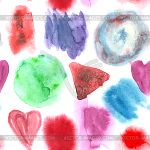 Abstract watercolor art hand paint seamless pattern - vector clipart