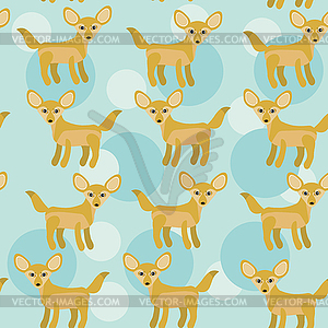 Africa Fennec Fox Seamless pattern with funny cute - vector EPS clipart