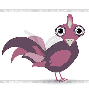 Funny lilac cock - royalty-free vector image