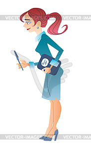 Slim business woman - vector image