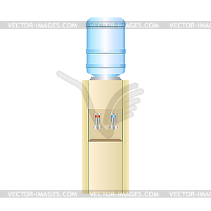 Office water cooler with hot and cold potable - vector image