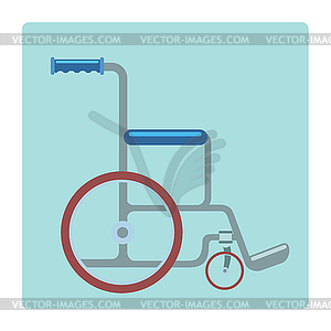 Wheelchair medical stretcher - vector clip art