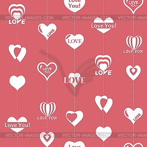 Heart pattern to Valentines Day. Seamless texture - vector image