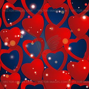Valentines day. Abstract paper hearts. Love. - vector image