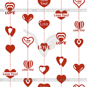 Heart pattern to Valentines Day. Seamless texture - vector image