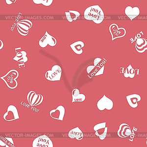 Heart pattern to Valentines Day. Seamless texture - vector clipart