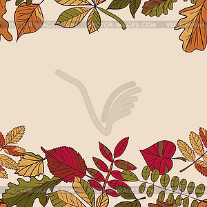 Autumn pattern. Pattern of autumn leaves. Red, - vector EPS clipart