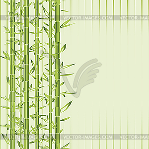 Green bamboo with stripe - vector clipart