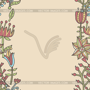 Flower border, seamless texture with flowers. Use a - vector clip art