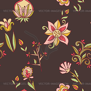 Seamless texture with flowers - stock vector clipart