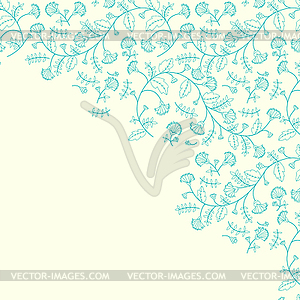 Cornflower flower contour background - vector EPS clipart