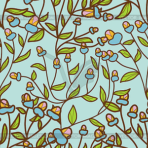 Abstract Flower bud pattern. Seamless texture - vector clip art