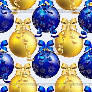 New Year pattern with ball. Christmas wallpaper wit - stock vector clipart
