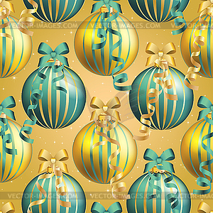 New Year pattern with ball. Christmas wallpaper - vector EPS clipart