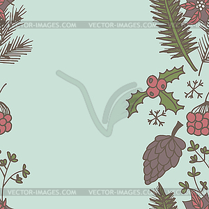 New year seamless border. Endless Christmas template - vector image
