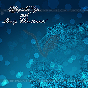 New Year greeting card. Congratulations on - vector image