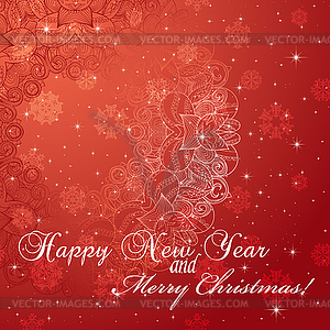 New Year greeting card. Congratulations on - vector image