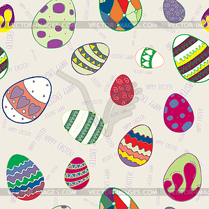 Seamless texture of decorative eggs - vector clip art