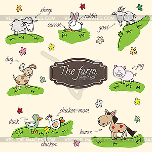 Farm animals - vector clipart