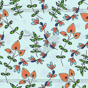 Seamless texture with flowers - vector image