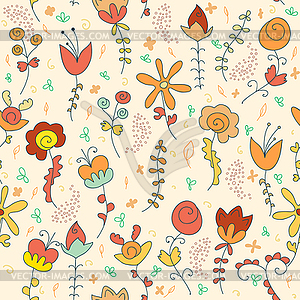 Background of flower and plant - vector clipart