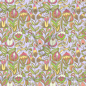 Cute colorful floral seamless pattern - vector EPS clipart