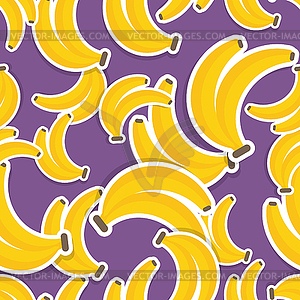 Banana pattern. Seamless texture with ripe bananas - vector clip art