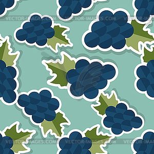 Grape pattern. Seamless texture with ripe grape - vector clip art