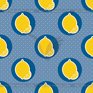 Лимонный рисунок. Бесшовные текстуры с спелых лимонов - клипарт