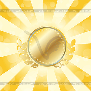 Gold medal coin - vector clipart