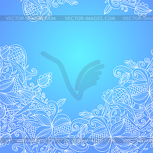 Border with abstract hand-drawn pattern - vector clipart