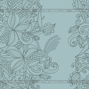 Border with abstract hand-drawn pattern - vector clipart