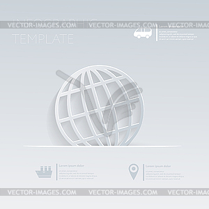 Globe. Theme holidays. Template infographic or - vector image