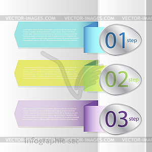 Colorful banner ribbon. Element for infographic - vector image