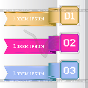 Design number banners template graphic or website - vector clipart