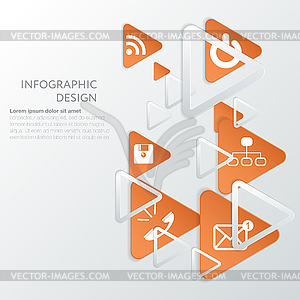 Social media infographic template - vector image